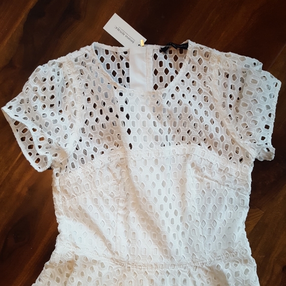 🎊HP🎊 Banana Republic White Lace Peplum Dress Kate Middleton Inspired - Picture 5 of 14